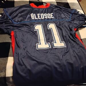 Vintage 90s New England Patriots Drew Bledsoe On Field Jersey